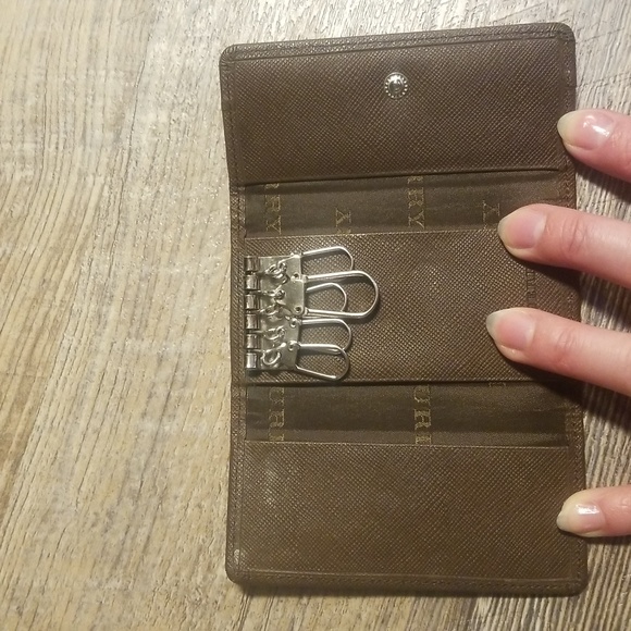 BURBERRY Nova Check 5 Ring Key holder Brown Leather EXCELLENT Condition Snappy - Picture 6 of 16